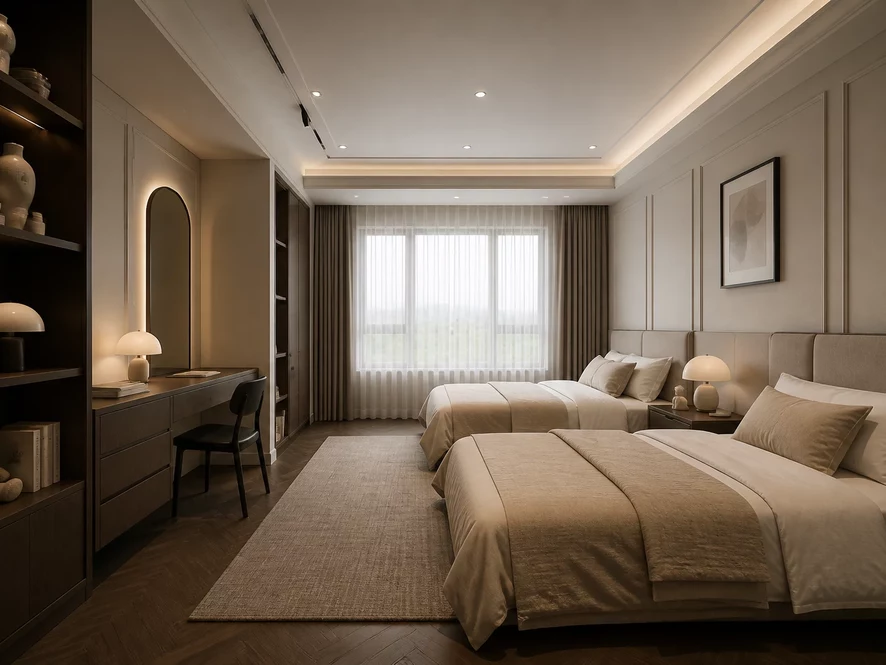 tiết kiệm chi phí mẫu nội thất phòng ngủ 30m2 đẹp