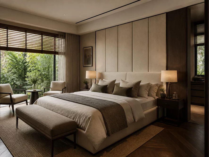 xu hướng mẫu nội thất phòng ngủ 30m2 đẹp 2026