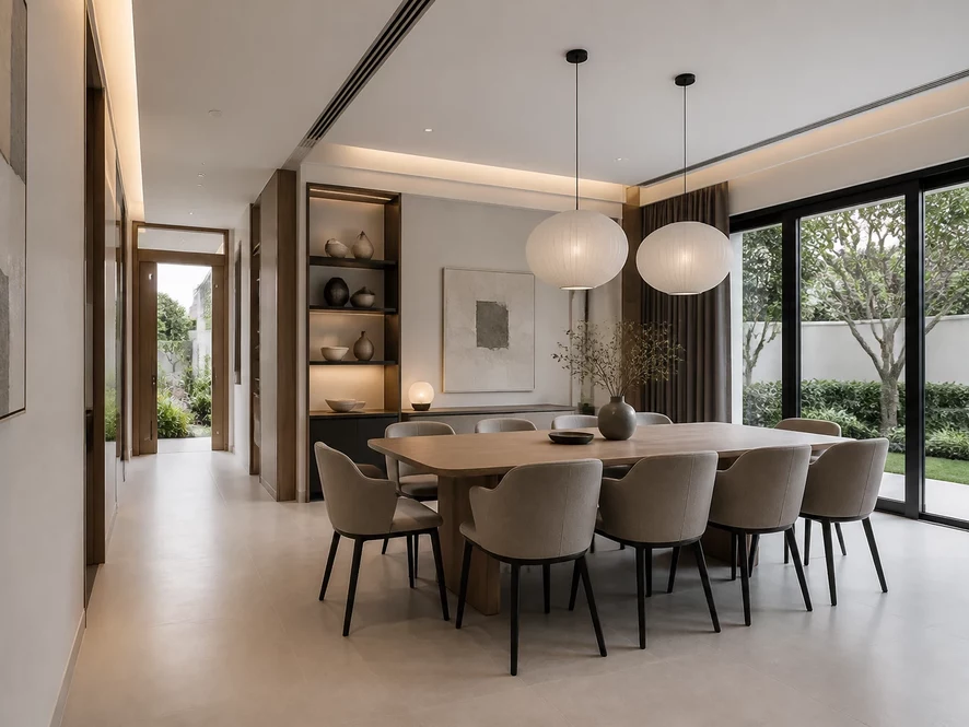 Không gian phòng ngủ hiện đại tối giản với tông màu trắng