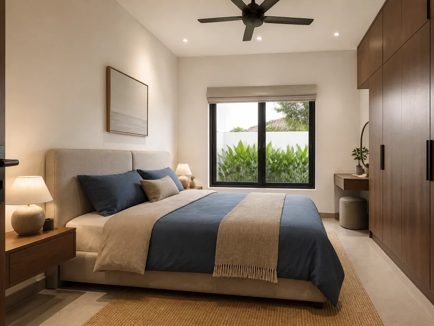 Lựa chọn phong cách tối giản cho mẫu nội thất phòng ngủ 9m2 đẹp