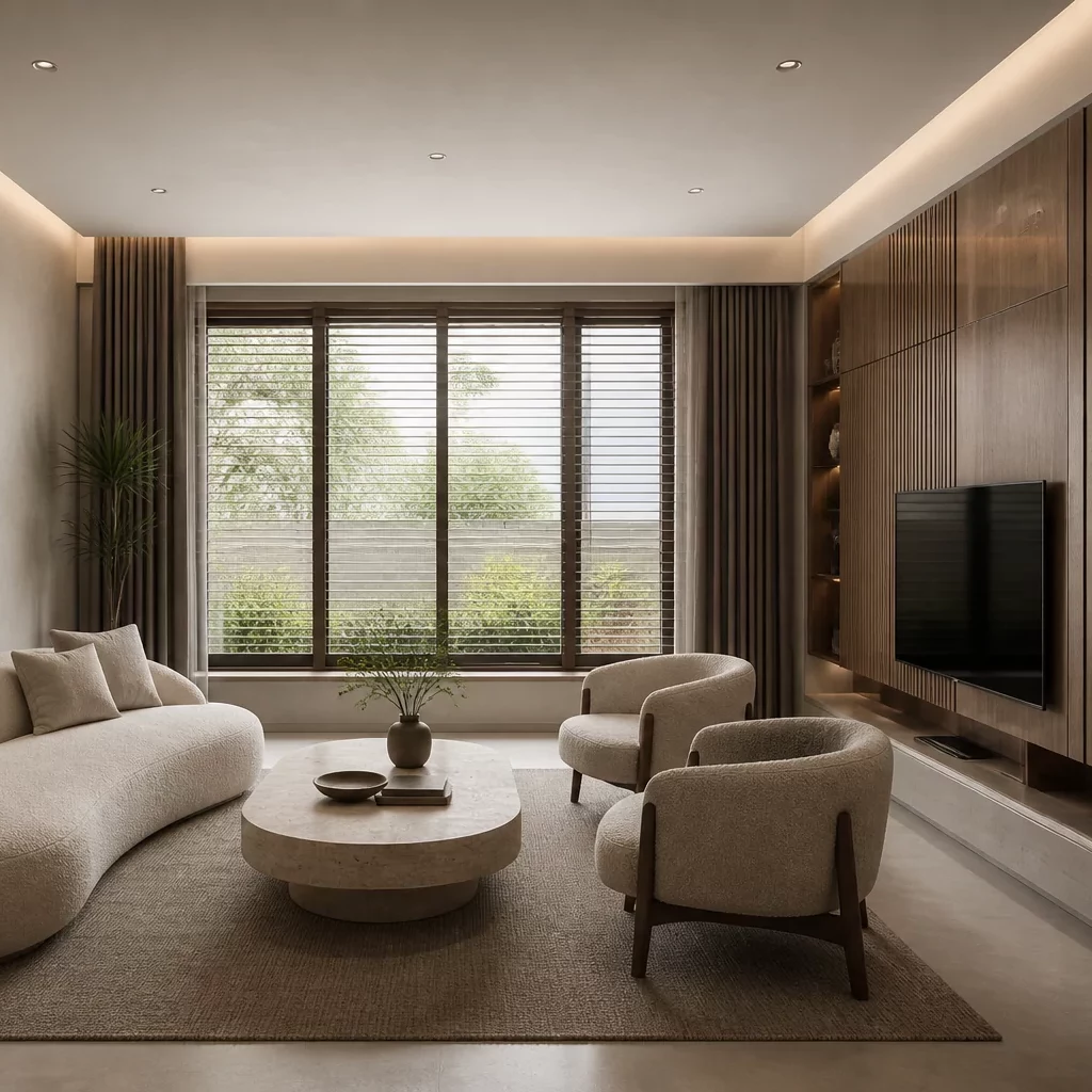 Nội thất biệt thự sang trọng phòng khách ốp đá marble