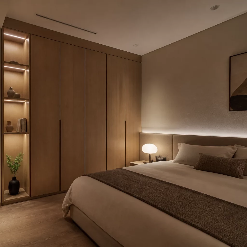 Nội thất chung cư 2 phòng ngủ: tối giản với gỗ tự nhiên và ánh sáng tự nhiên.