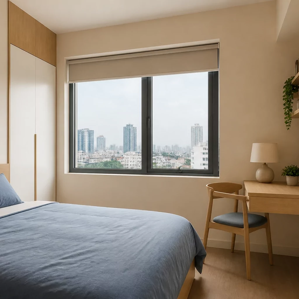 Thiết kế chung cư 3 phòng ngủ phong cách tối giản với gỗ tự nhiên và nội thất hiện đại.
