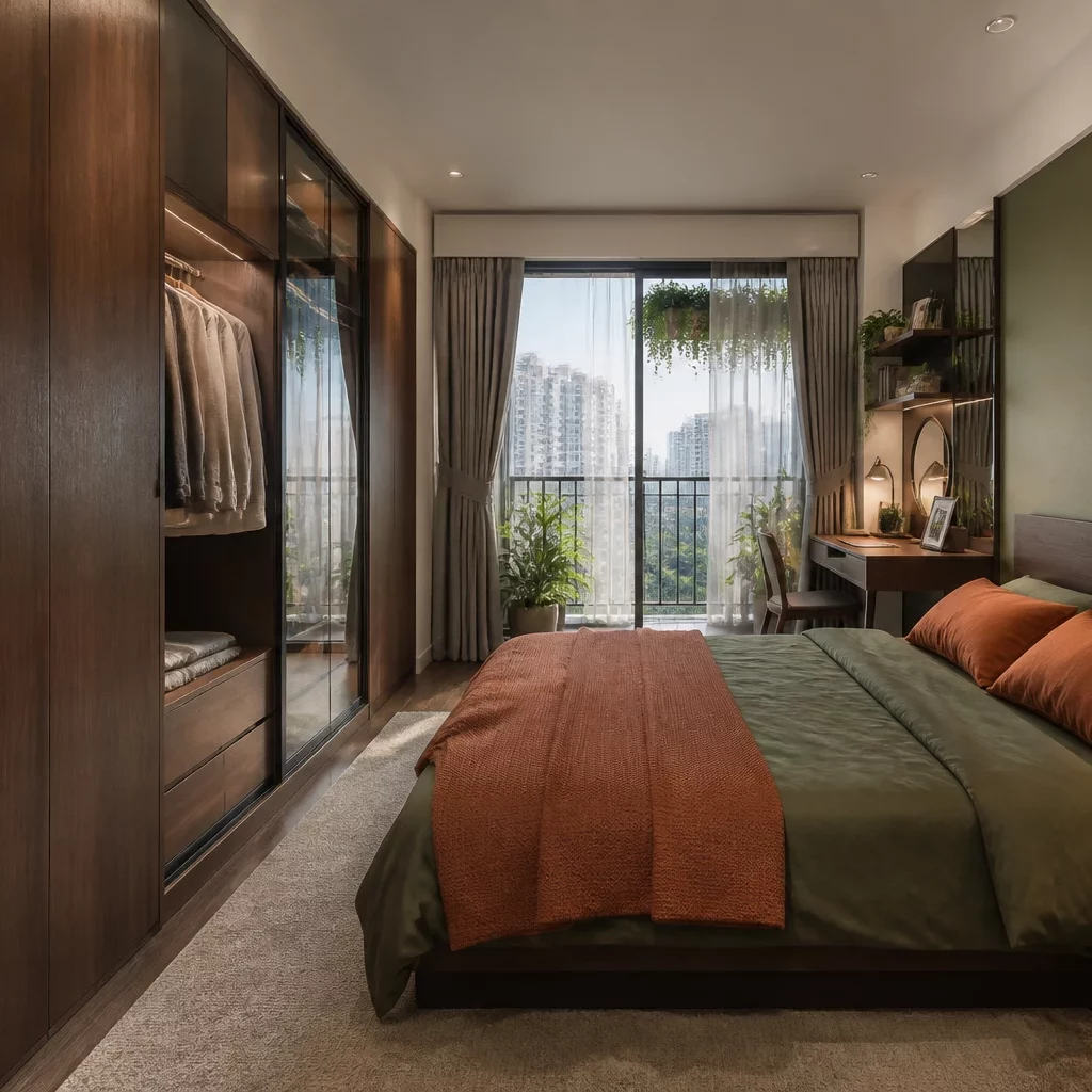 Thiết kế chung cư 3 phòng ngủ - Bếp sang trọng với đá cẩm thạch và nội thất tối giản.