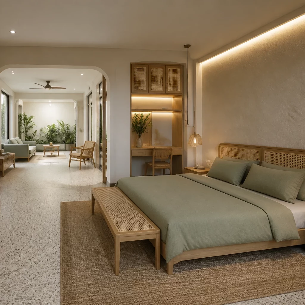 mẫu nhà cấp 4 đẹp phong cách Japandi