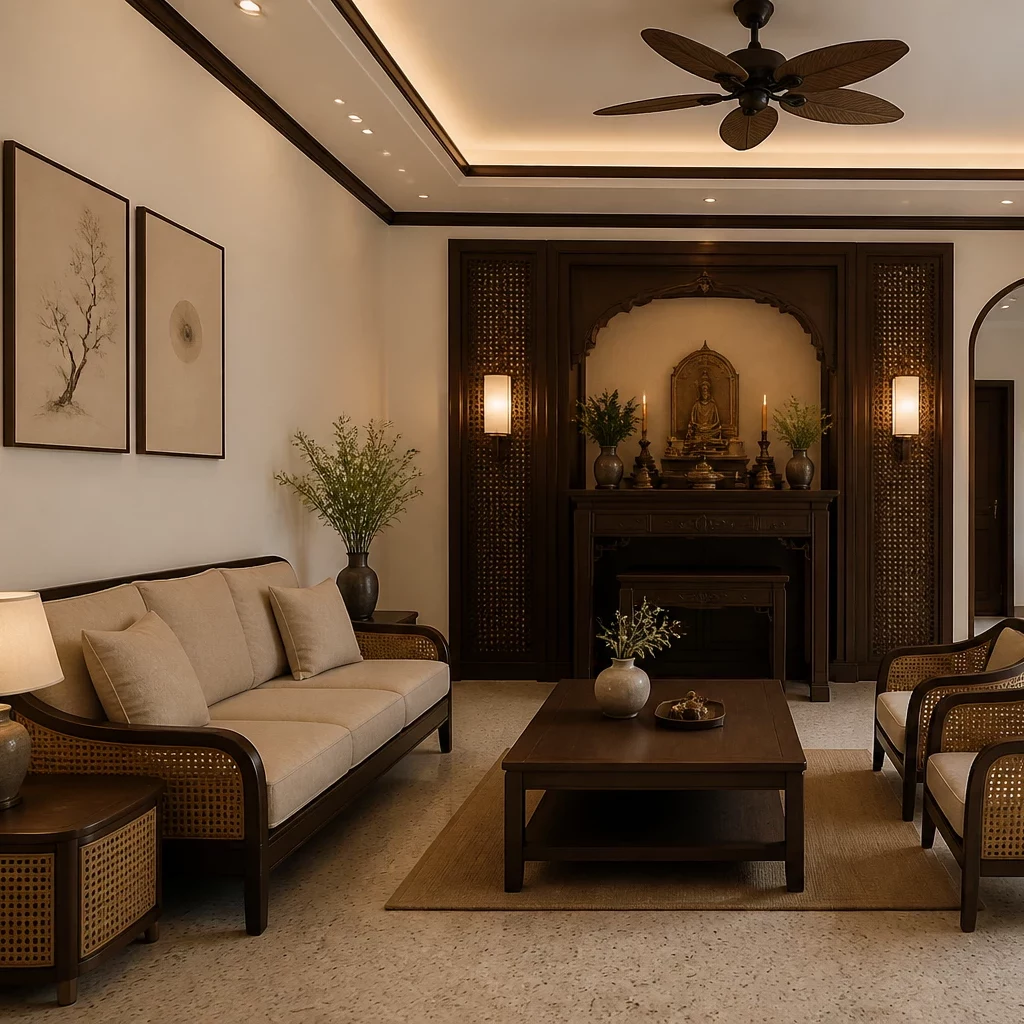 Nội thất nhà cấp 4 phong cách tối giản gọn gàng