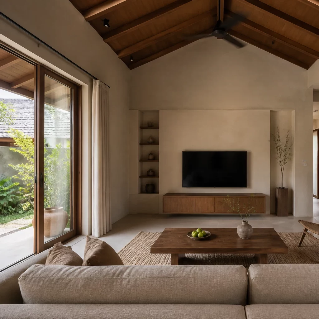 Phòng ngủ phong cách Wabi Sabi độc đáo cho nhà cấp 4