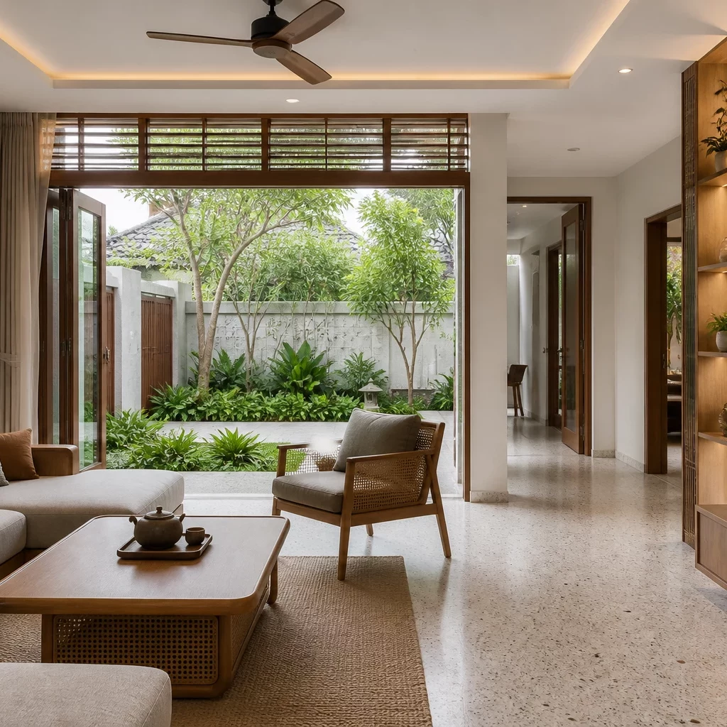 Thiết kế nội thất nhà cấp 4 hiện đại tiện nghi