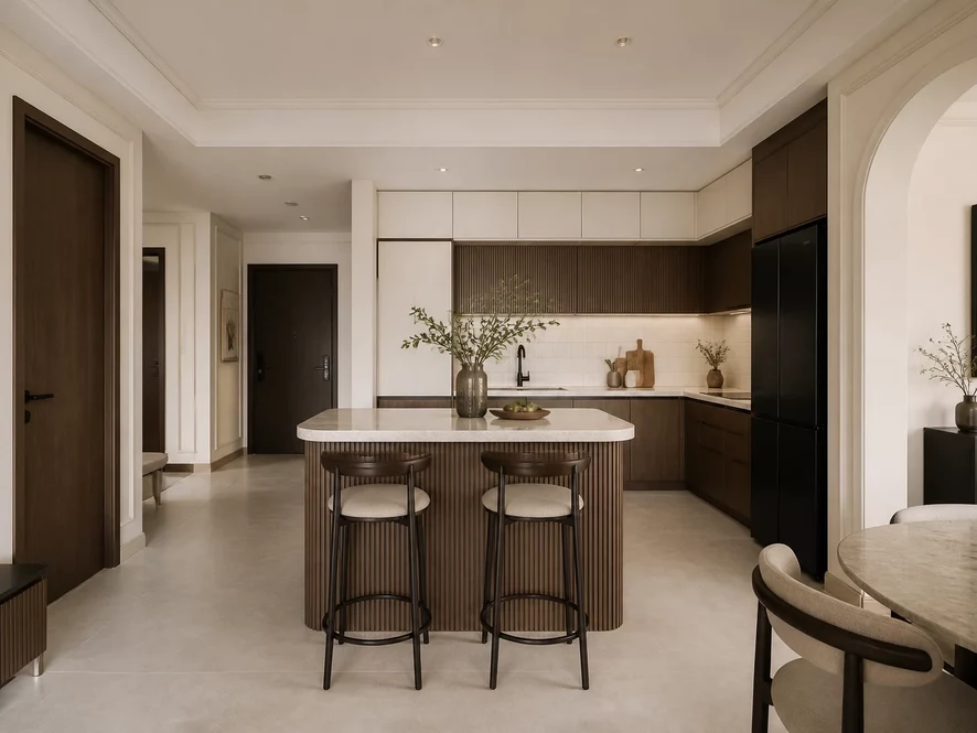 Tiết kiệm chi phí nội thất phòng bếp 10m2