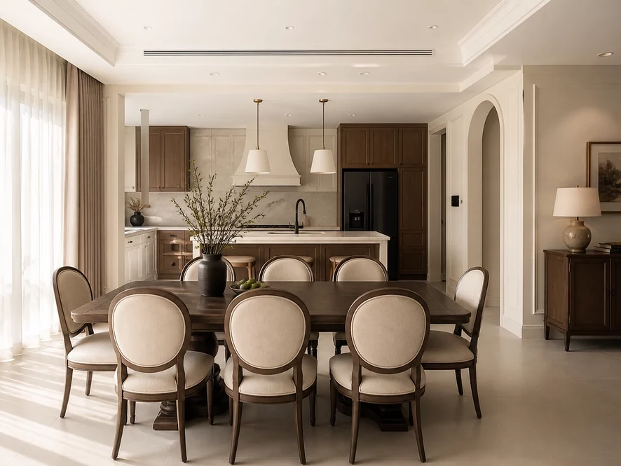 Mặt bằng bố trí nội thất phòng bếp 12m2 thông minh khoa học