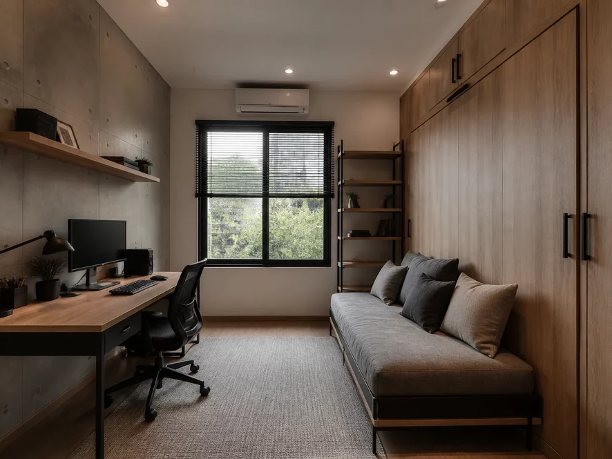 Nội thất phòng bếp 12m2 phong cách công nghiệp cá tính mạnh mẽ