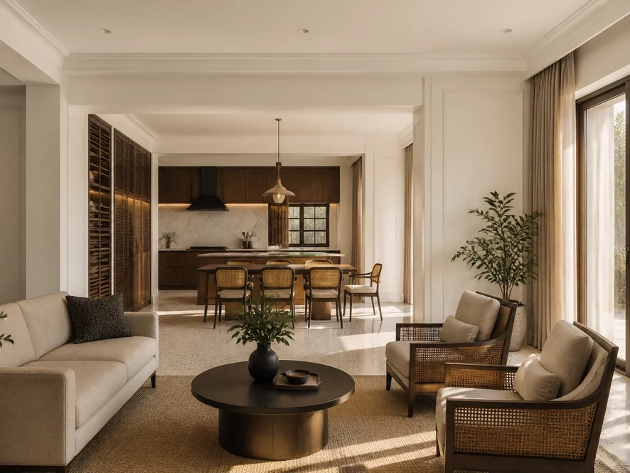 Tủ bếp chữ L thông minh cho nội thất phòng bếp 12m2 tiện nghi