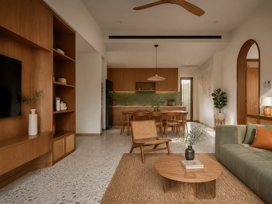 Nội thất phòng bếp 15m2 phong cách hiện đại với công nghệ thông minh