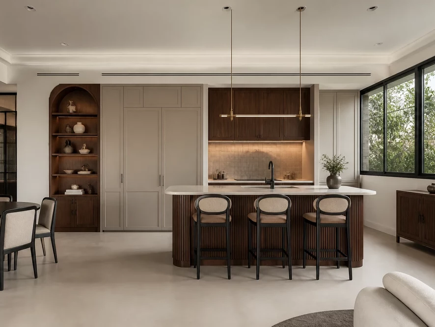 Phong cách thiết kế nội thất phòng bếp 20m2