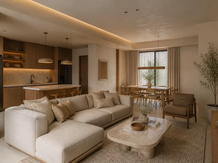 Vật liệu thông minh nội thất phòng bếp 20m2