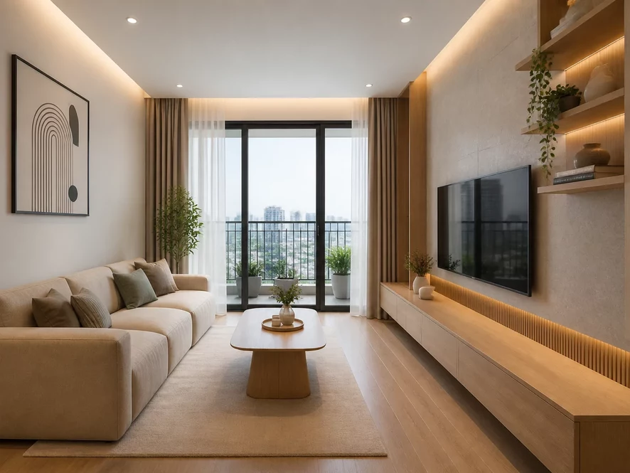 Phong cách Bắc Âu phù hợp cho nội thất phòng khách 15m2