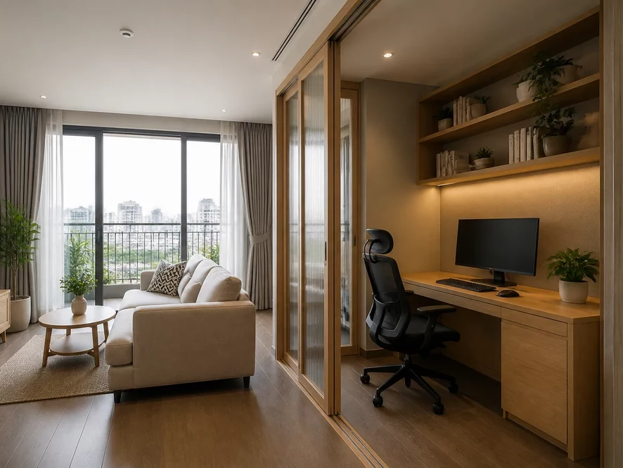 So sánh tự làm và thuê thiết kế nội thất phòng khách 15m2