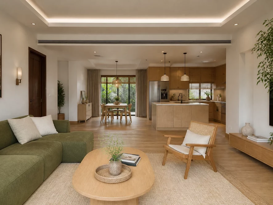 Vật liệu thông minh cho nội thất phòng khách 20m2
