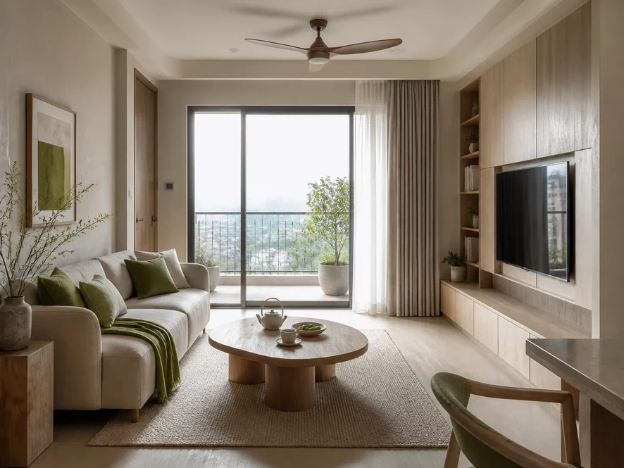Khái niệm nội thất phòng khách 25m2 trong thiết kế chung cư
