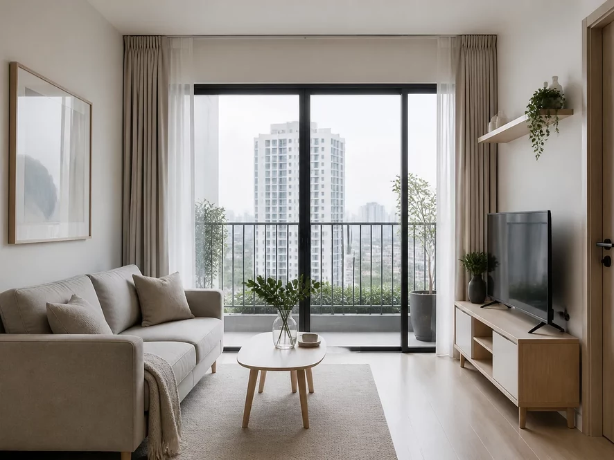 Nội thất phòng khách 25m2 trở nên ấm áp với phong cách Scandinavian