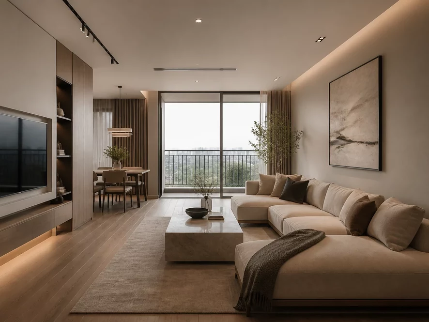 Tiết kiệm chi phí dài hạn khi làm nội thất phòng khách 25m2