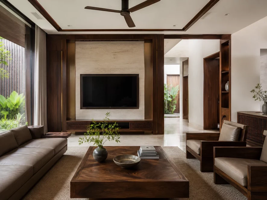 Không gian nội thất phòng khách 40m2 sang trọng hiện đại