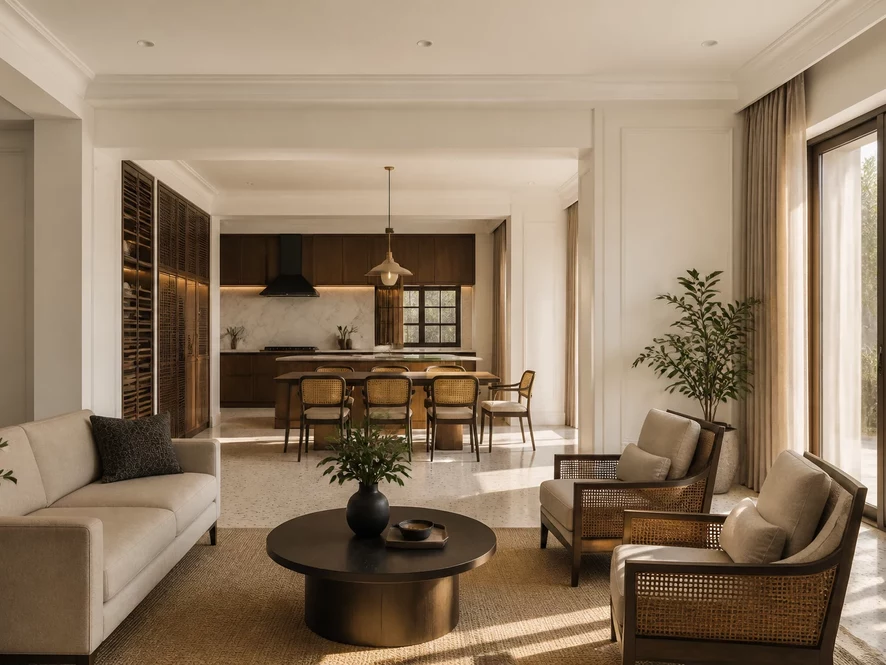 Thiết kế phòng bếp hiện đại tiện nghi cho nội thất phòng khách 40m2