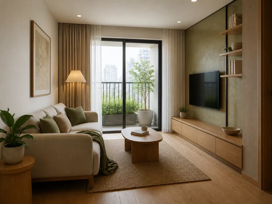 Khu vực sinh hoạt chung phòng ngủ 10m2
