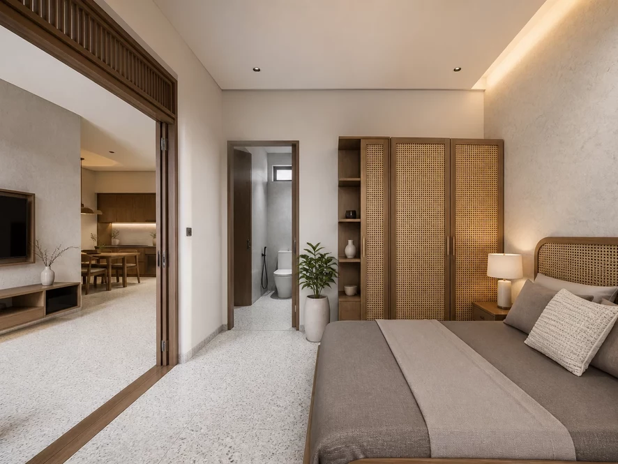Thiết kế nội thất phòng ngủ tối giản đẹp