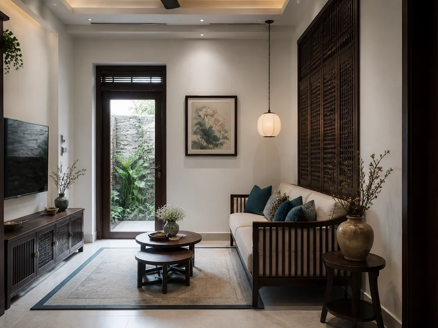 Giường hộp tích hợp tủ quần áo cho nội thất phòng ngủ 12m2