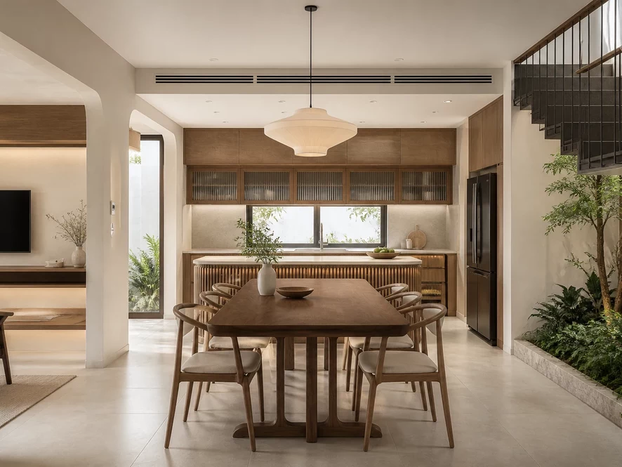 Thiết kế nội thất phòng ngủ 12m2 phong cách Japandi