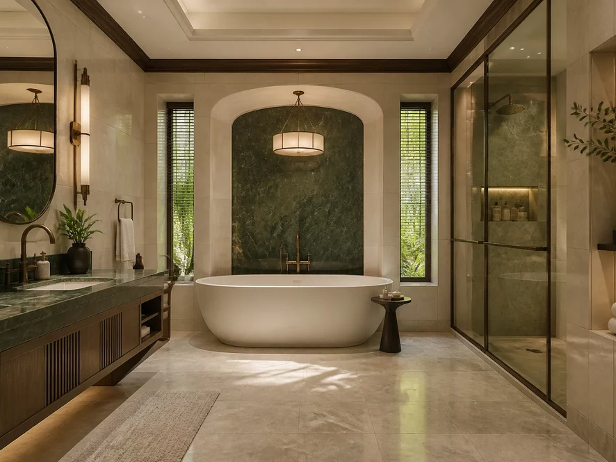 Thiết kế nội thất phòng ngủ 12m2 với phòng tắm khép kín