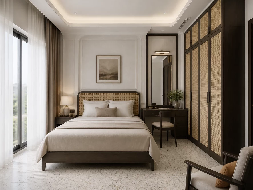 Bước khảo sát thực tế không gian phòng ngủ
