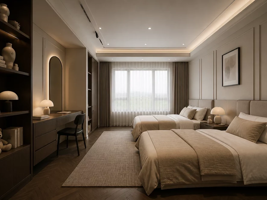 Kích thước chuẩn cho nội thất phòng ngủ 16m2