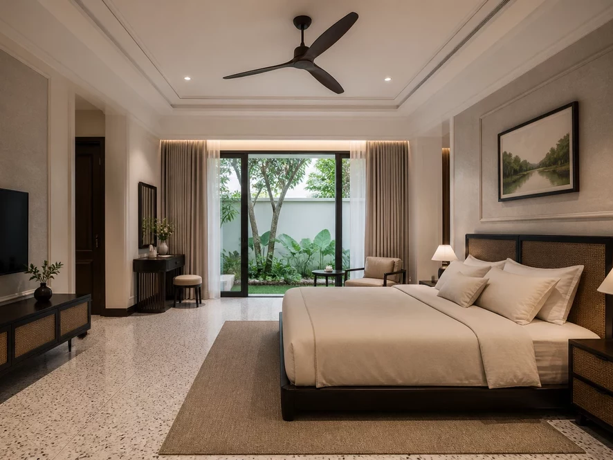 Phong cách tối giản cho nội thất phòng ngủ 16m2