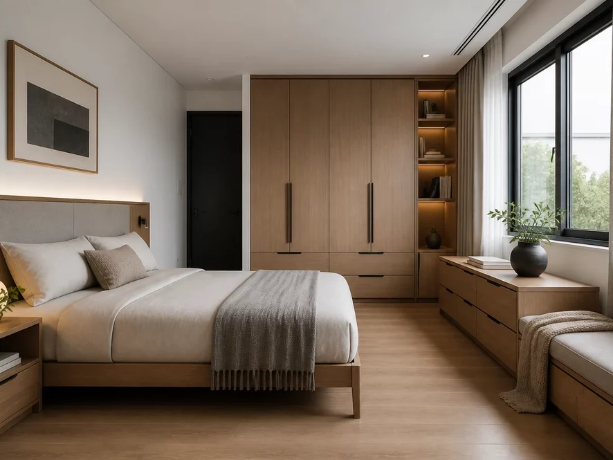 Phong cách tối giản mang lại sự thư thái cho phòng ngủ 30m2