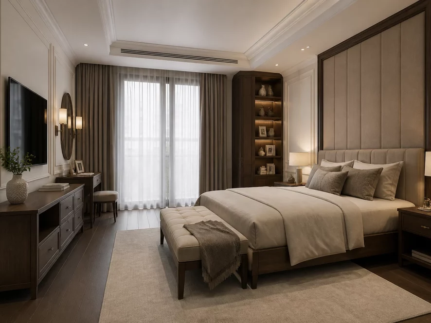 Tiết kiệm chi phí dài hạn nội thất phòng ngủ 30m2