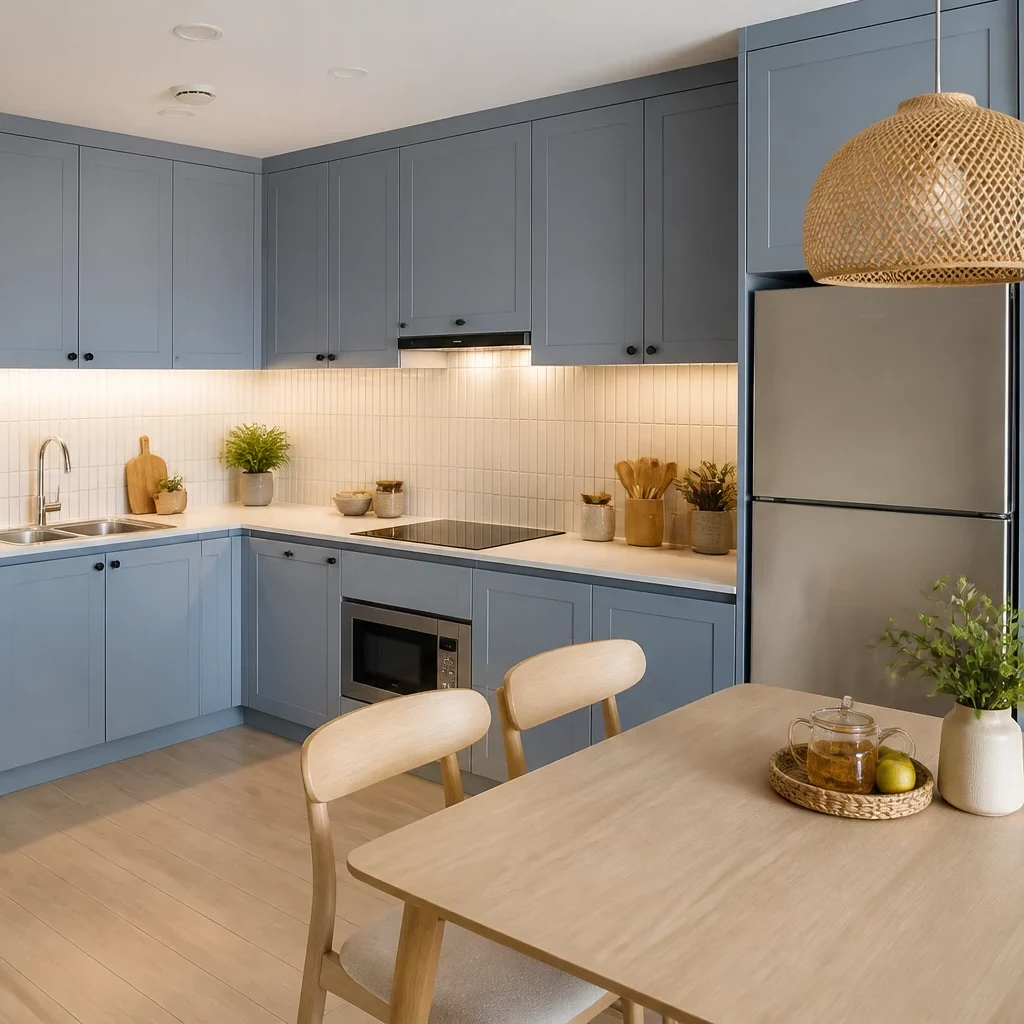 Thiết kế bếp chung cư phong cách Scandinavian tinh tế