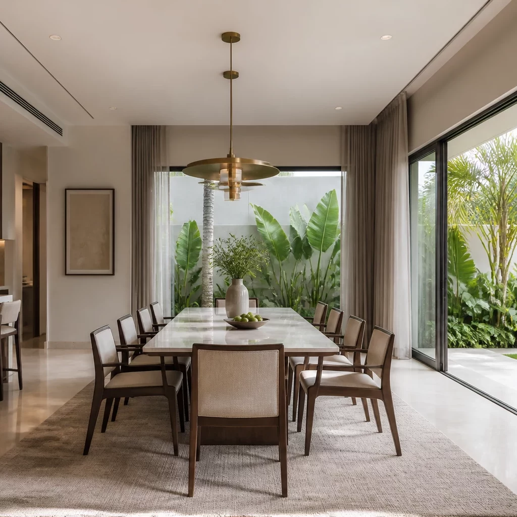Thiết kế bếp đơn giản với mặt cánh phẳng không tay nắm