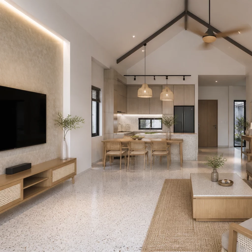 Mẫu nhà bếp đơn giản nhà cấp 4 tối giản