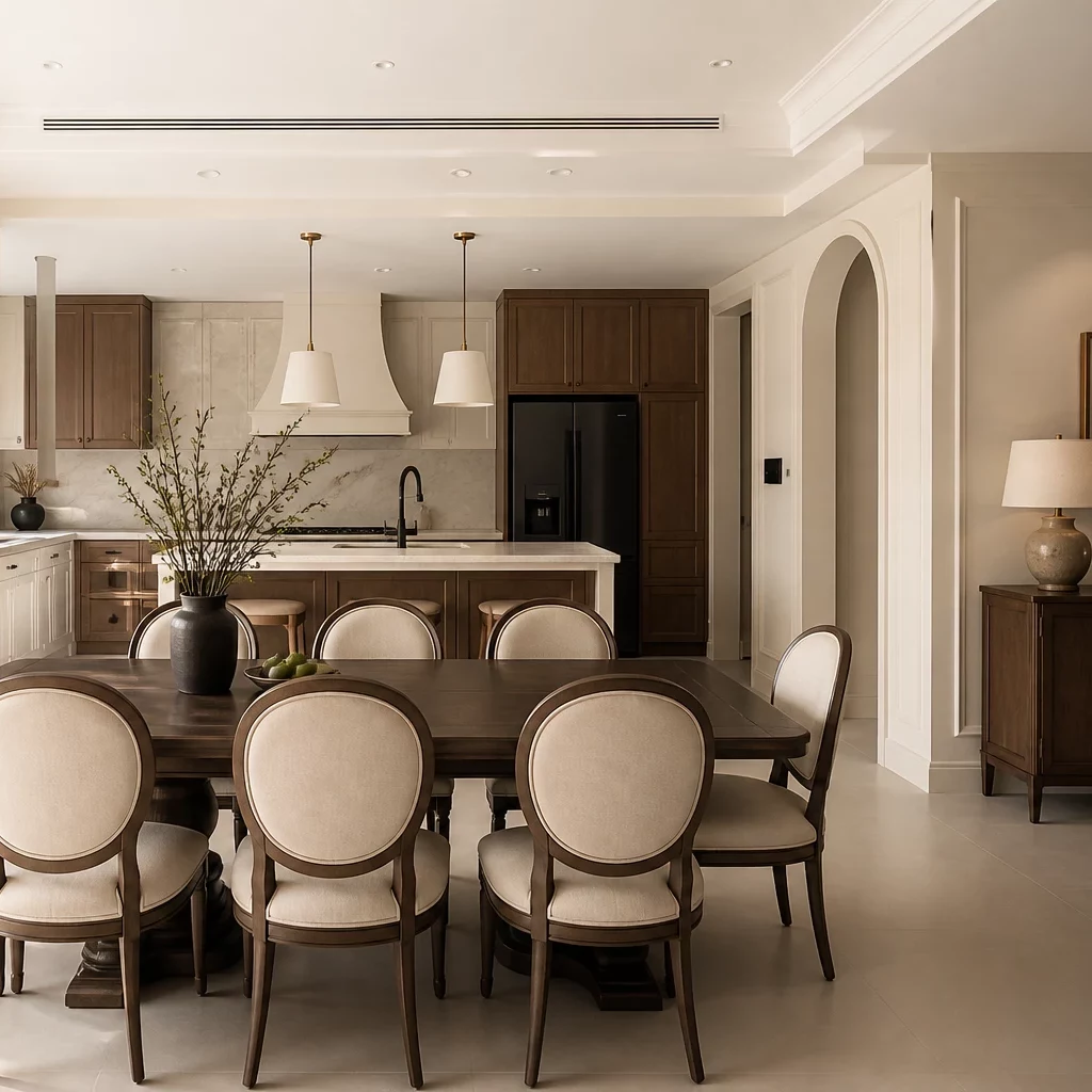 Thiết kế phòng bếp hiện đại phong cách tân cổ điển