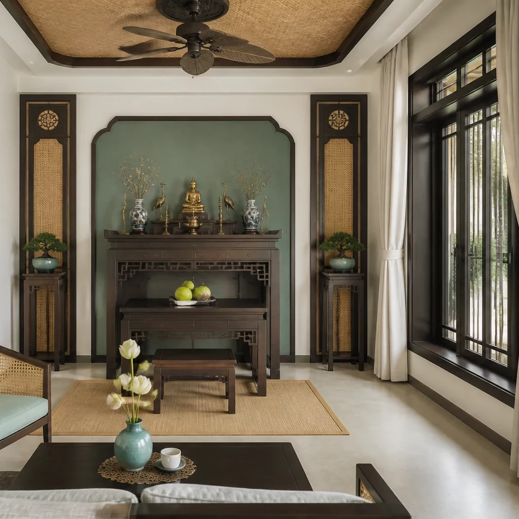 Thiết kế bếp nhà ống phong cách Indochine độc đáo