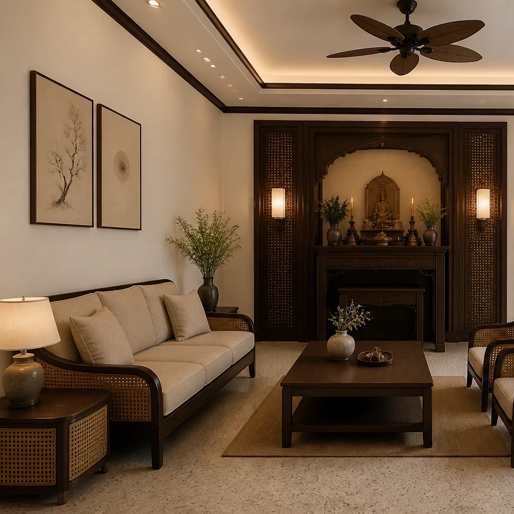 Phòng bếp nhà ống phong cách cổ điển sang trọng