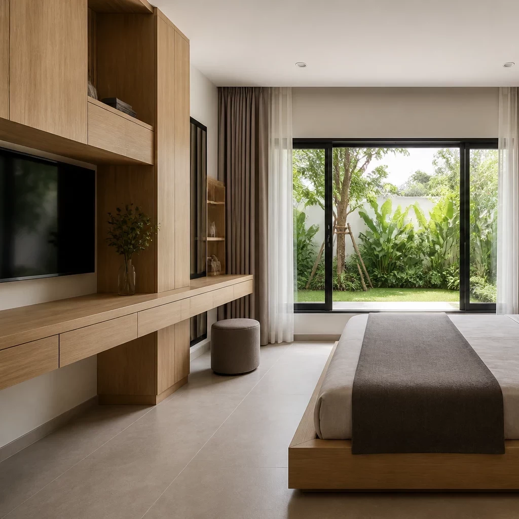 Thi công nội thất bếp nhà ống hiện đại nhanh chóng