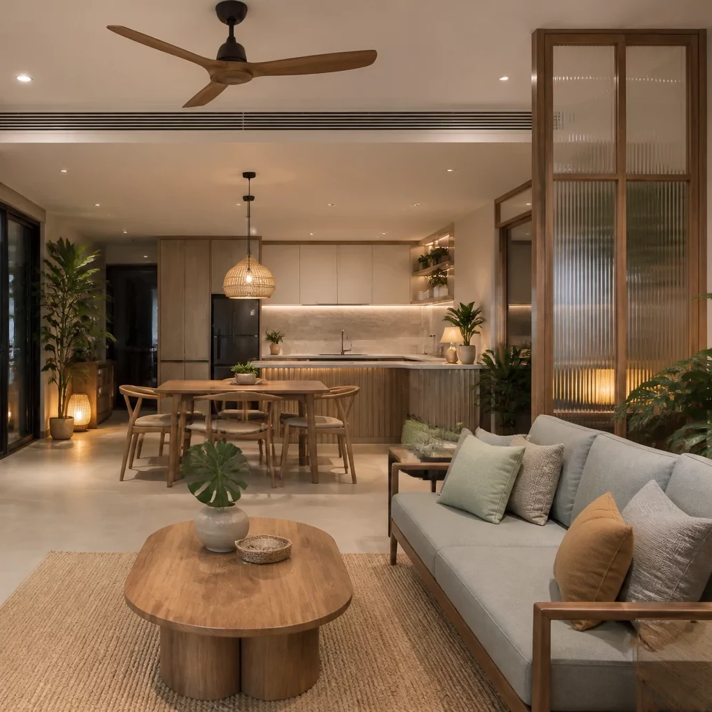 Phòng khách hiện đại đơn giản phong cách Scandinavian