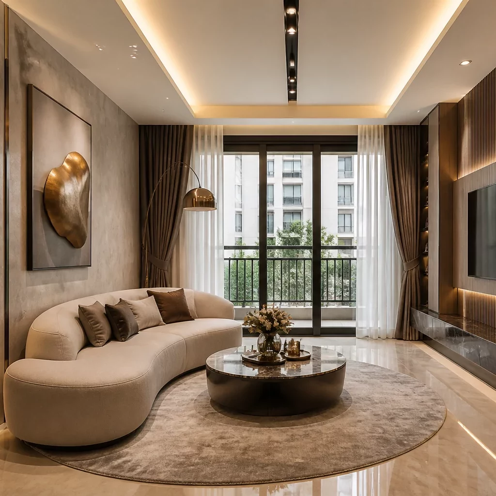 Mẫu phòng khách đẹp hiện đại đơn giản sang trọng
