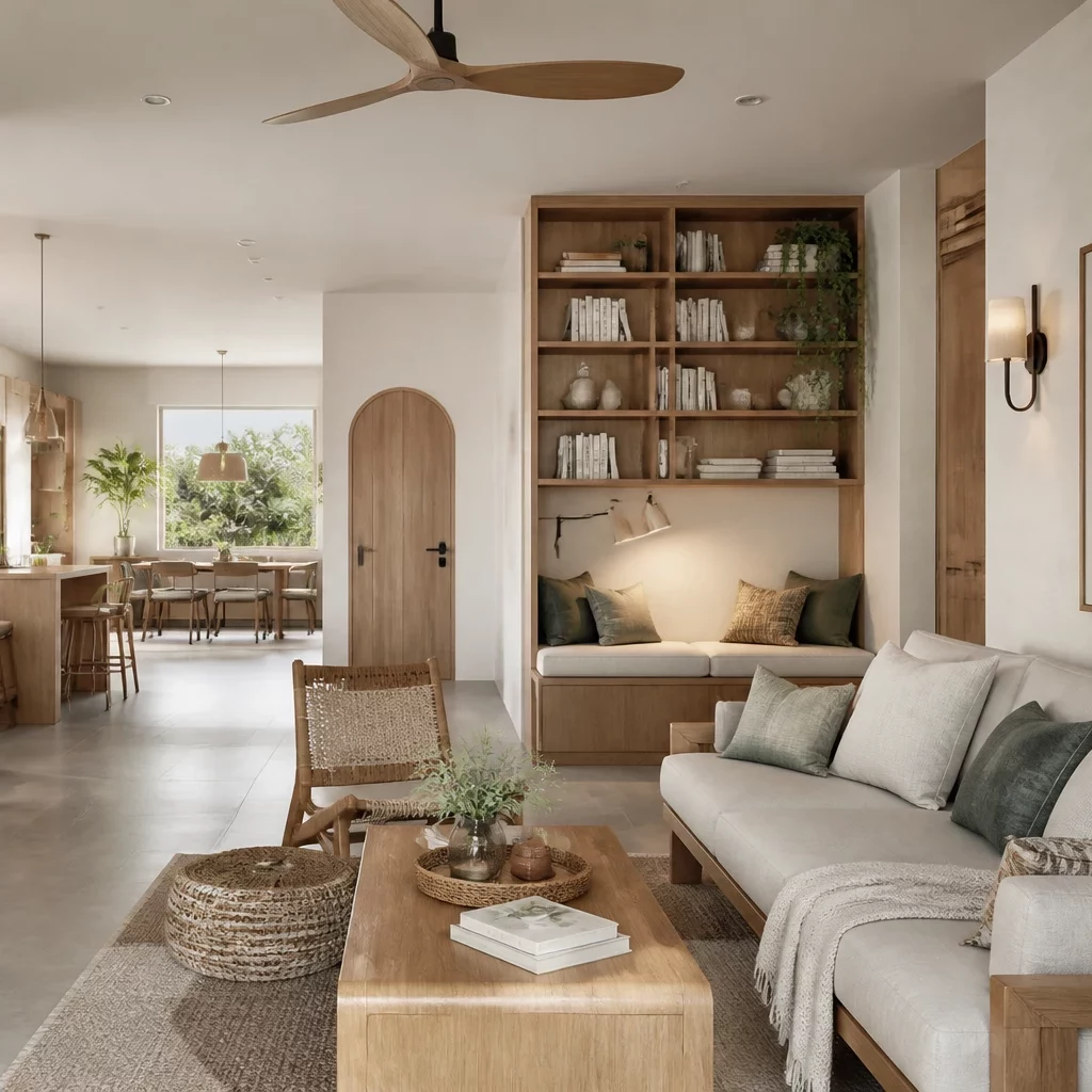Mẫu phòng khách đẹp hiện đại đơn giản phong cách Scandinavian