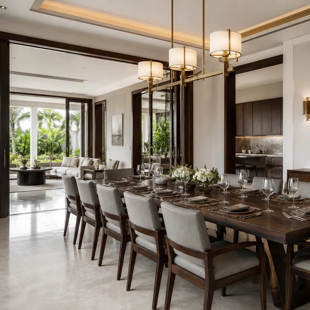 Thiết kế phòng khách nhà ống phong cách Luxury Art sang trọng