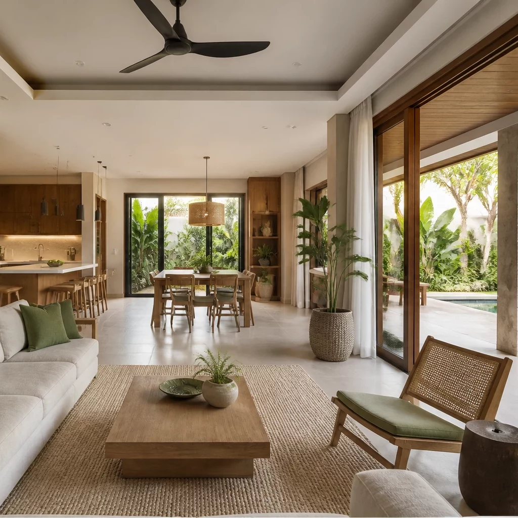 Phòng khách nhỏ đẹp thiết kế không gian mở