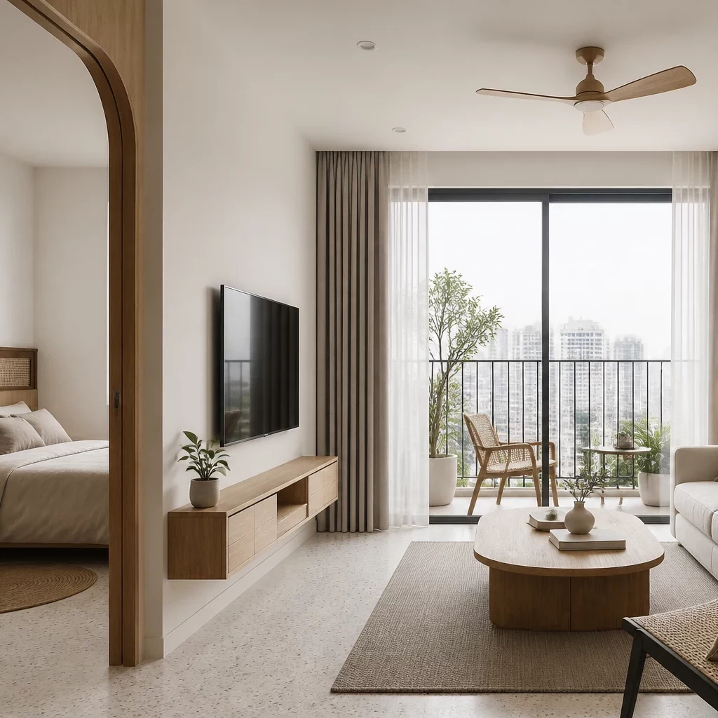 Mẫu phòng khách chung cư nhỏ đẹp phong cách Bắc Âu